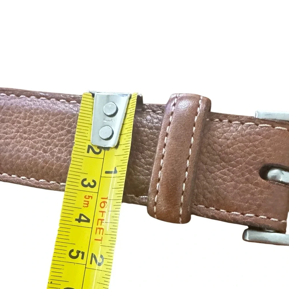 Martin Dingman Mens Brown Scotch Grain Leather Belt‎ Handcrafted USA Size 40 EUC